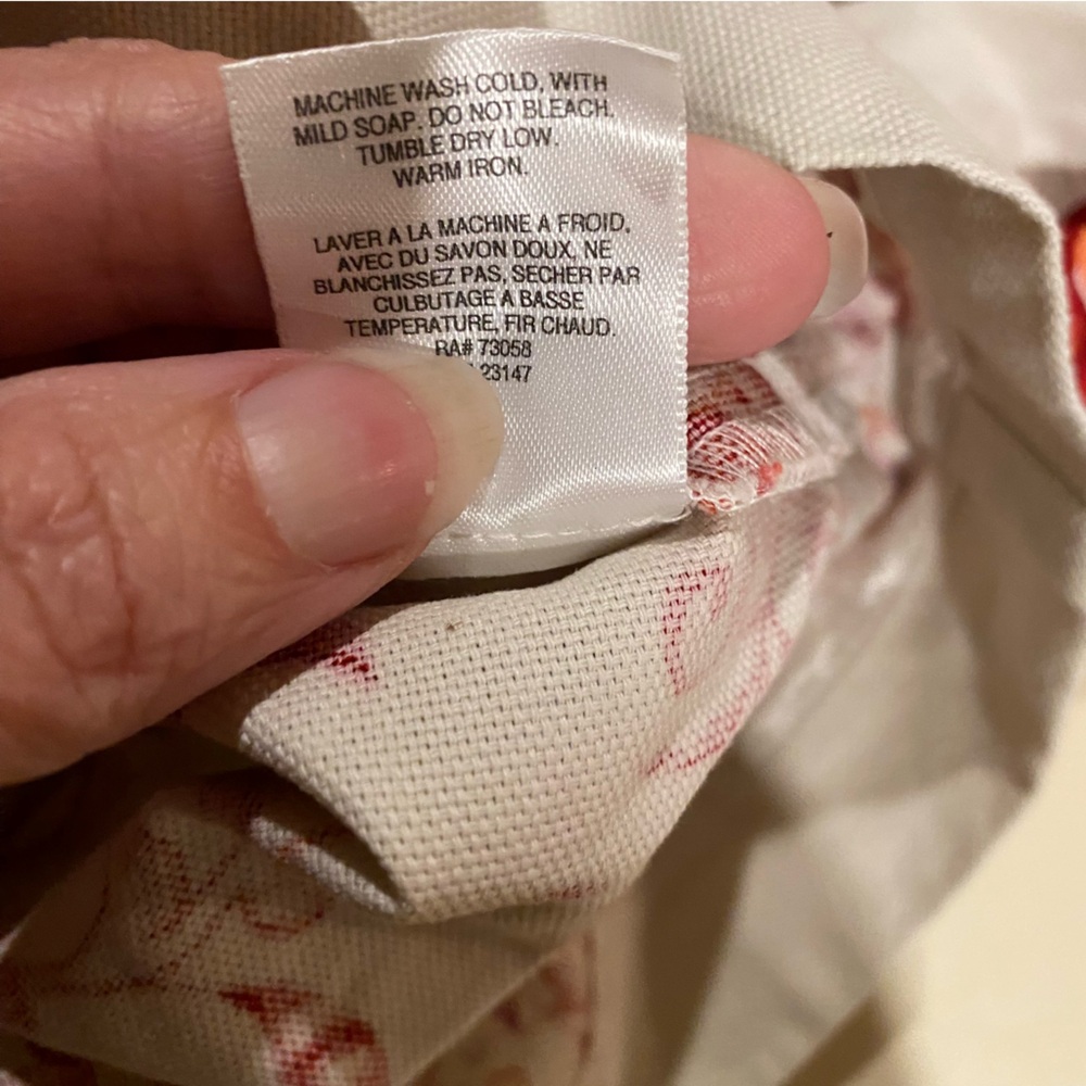 Talbots Skirt Women’s 8P Tan Floral Print Flat Front Zipper Back Slit Cotton - Picture 5 of 7
